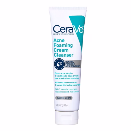 CeraVe Acne Foaming Cream Cleanser 4% Benzoyl Peroxide 150ML